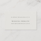 トロピッミニマルク・ピンク・リーフィ・フローラの結婚ウェブサイト 名刺 (裏面)