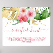 トロピッモダンクおしゃぶり狩りベビーシャワーゲーム ポスター (正面)