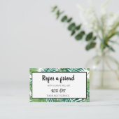 トロピッモダンクのパーム離れのホワイト紹介カード 名刺 (スタンド正面)