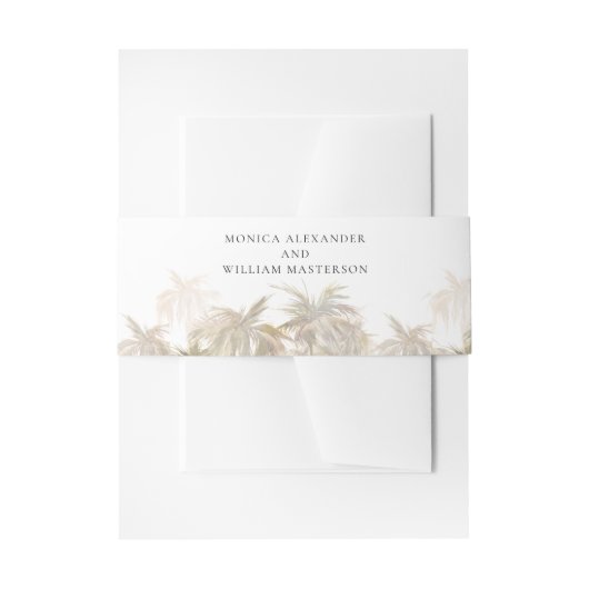 トロピッモダンクの木の結婚タイポグラフ 招待状ベリーバンド (正面例)