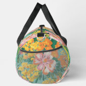 トロピッモダンクの花のパタパーソナライズされたーン名 ダッフルバッグ (右)