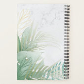 トロピッモダンクの葉セージ緑ウェディングプランナー プランナー手帳 (裏面)