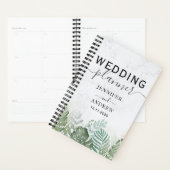トロピッモダンクの葉セージ緑ウェディングプランナー プランナー手帳 (ディスプレー)