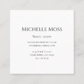 トロピッモダンクの葉ヤシの木の植物学 スクエア名刺 (裏面)