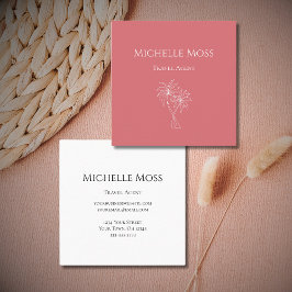 トロピッモダンクの葉ヤシの木の植物学 スクエア名刺