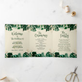 トロピッモダンクの金ゴールド式結婚の葉 三つ折りプログラム (内部)