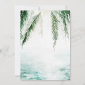 トロピッモダンクウォーター&パームズブライダルシャワー 招待状 (裏面)