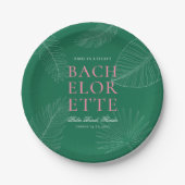 トロピッモダンクカラフルパーム葉 ペーパープレート (正面)