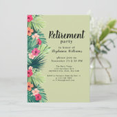 トロピッモダンクカラフルフラワーリタイアメントパーティー 招待状 (スタンド正面)