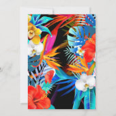 トロピッモダンクカラフルブラックベースブライダルシャワー 招待状 (裏面)