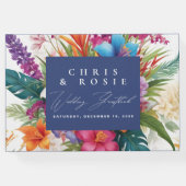 トロピッモダンクカラフル秋の結婚式 ゲストブック (裏面)