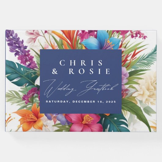 トロピッモダンクカラフル秋の結婚式 ゲストブック (正面)