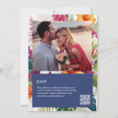 トロピッモダンクカラフル秋の結婚式 招待状 (裏面)