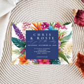 トロピッモダンクカラフル秋の結婚式 招待状