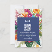 トロピッモダンクカラフル秋の結婚式RSVPカード 出欠カード (正面)