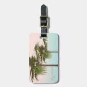 トロピッモダンクガーリー、パームツリー ラゲッジタグ (正面縦)