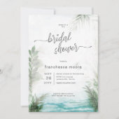 トロピッモダンクシー&パームズブライダルシャワー 招待状 (正面)