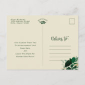 トロピッモダンクテーマとカスタム写真卒業 案内ポストカード (裏面)