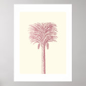 トロピッモダンクデイトパームバラ金ゴールドクリーム ポスター (正面)