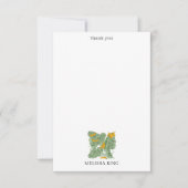 トロピッモダンクバナナグリーンリー名前をカスタムする サンキューカード (正面)