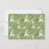 トロピッモダンクバナナグリーンリー名前をカスタムする サンキューカード (裏面)