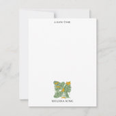 トロピッモダンクバナナグリーンリー名前をカスタムする ノートカード (正面)