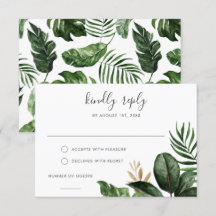 トロピッモダンクパームゴムツリー金ゴールドリーフRSVP