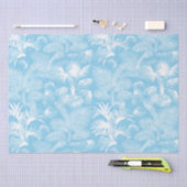 トロピッモダンクパームツリーズスカイブルーホワイト 薄葉紙 (クラフト)