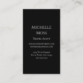 トロピッモダンクパームツリーズスケッチ白黒 名刺 (裏面)