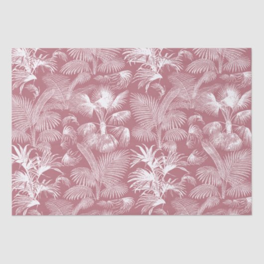 トロピッモダンクパームツリーズバラ金ゴールドホワイト 薄葉紙 (正面)