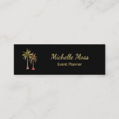 トロピッモダンクパームツリーズプロフェッショナルブラック スキニー名刺 (正面)