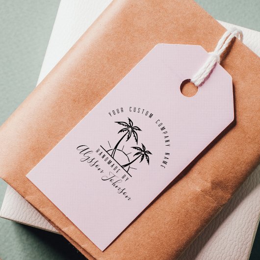 トロピッモダンクパームツリー名前をカスタムする手作り ラバースタンプ