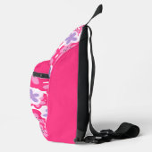 トロピッモダンクピンクフローラパーソナライズされた名 スリングバッグ (右)