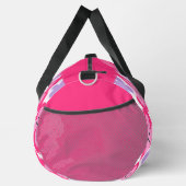 トロピッモダンクピンクフローラパーソナライズされた名 ダッフルバッグ (右)