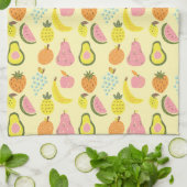 トロピッモダンクフルーツ模様パーソナライズされたレシピ キッチンタオル (折り畳み)