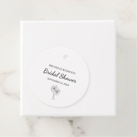 トロピッモダンクブライダルシャワーエレガントヤシの木 フェイバータグ (インサイチュ)