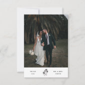 トロピッモダンクミニマルパーム結婚の木 サンキューカード (正面)