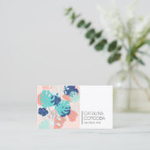 トロピッモダンクモンステラリーフパターンアーツサロン 名刺 (スタンド正面)