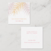 トロピッモダンクロゼ葉パーム フェミニン スクエア名刺 (正面/裏面)