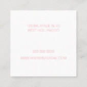 トロピッモダンクロゼ葉パーム フェミニン スクエア名刺 (裏面)