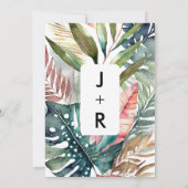 トロピッモダンク植物結婚の 招待状 (裏面)