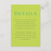 トロピッモダンク結婚詳細カード エンクロージャーカード (正面)