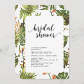 トロピッモダンク結婚・ブライダル・シャワーへの招待 招待状 (正面/裏面)