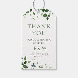 トロピッモダンク葉カップルのシャワー ギフトタグ