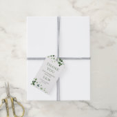 トロピッモダンク葉カップルのシャワー ギフトタグ (より糸付き)