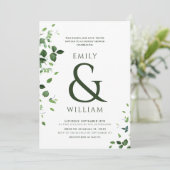 トロピッモダンク葉対ブライダルシャワー 招待状 (スタンド正面)