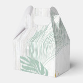 トロピッモダンク葉・ピンク・フラミンゴ・ベビー・シャワー フェイバーボックス (裏面サイド)