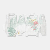 トロピッモダンク葉・ピンク・フラミンゴ・ベビー・シャワー フェイバーボックス (折り畳みなし)