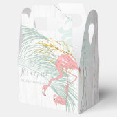 トロピッモダンク葉・ピンク・フラミンゴ・ベビー・シャワー フェイバーボックス (オープン)