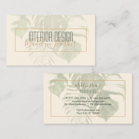 トロピッモダンク葉 名刺 (正面/裏面)